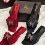 B First Branded Bow Slipper for Women