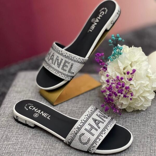 chanel master replica flat slipper for women – premium chanel flats with diamond logo
